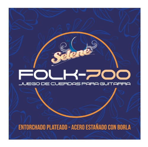 Jgo De Cuerda Para Guitarra Selene Folk-700 Acero