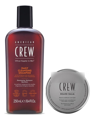 Shampoo Para Cabello Graso + Cera Beard Balm American Crew