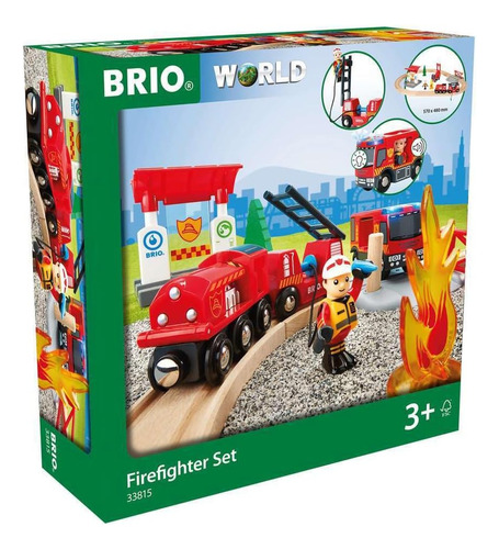 Brio 33815 Set De Bomberos De Rescate | Juego De Juguetes De