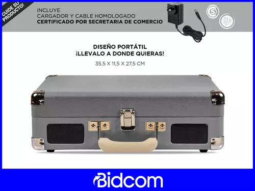 Tocadiscos Gadnic Madera Bluetooth Portátil 3 Velocidades FM USB Aux-In SD