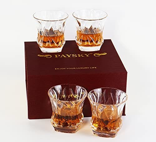 Paysky - Juego De 4 Vasos De Whisky Con Caja De Lujo, Vasos 