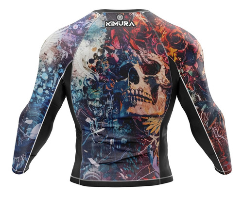 Imagem 3 de 4 de Rashguard Fitness Jiu Jitsu Luta Brasil Combate Caveira