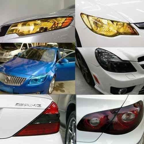 Vinilo Para Focos Auto Rollo 1m X 30cm Colores