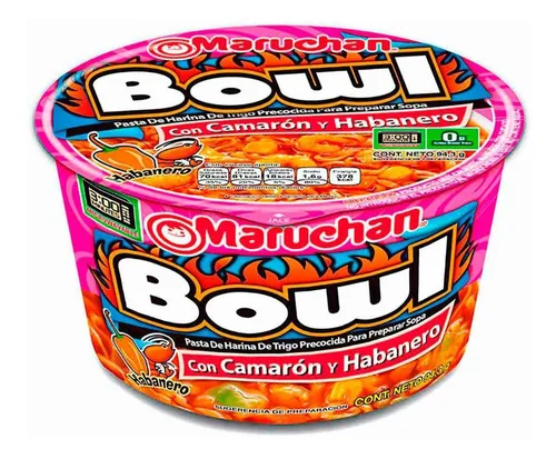 comprar Sopa Maruchan Camarón, Habanero y Chile Bowl 94.3g