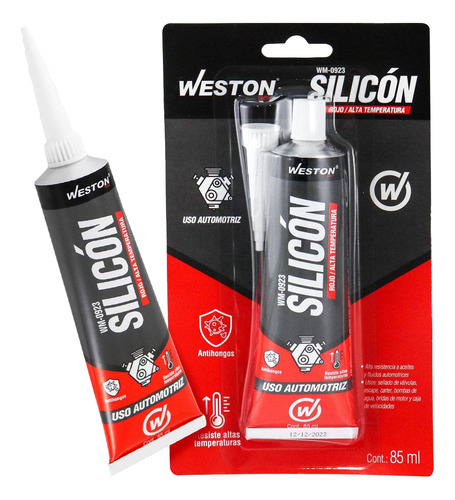 Silicón Automotriz Para Alta Temperatura - 85 Ml