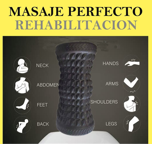 Imagen 2 de 10 de Rodillo Masajeador Mano Cuerpo Pie Talón Roller Crazy Shop