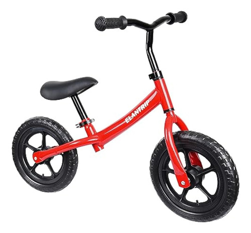 Elantrip Balance Bike, Lightweight Black Toddler Bike For