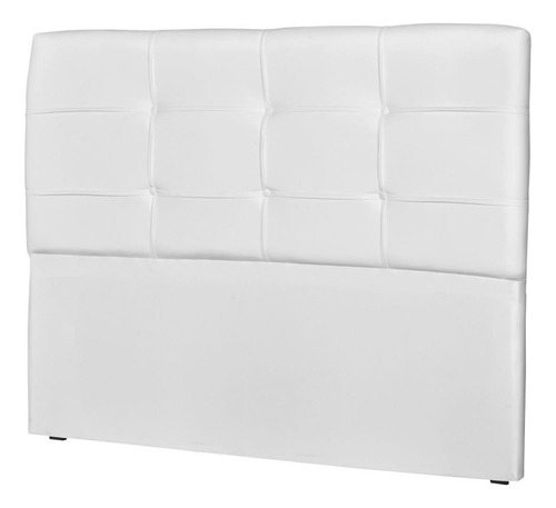  Cabeceira de cama box JS Móveis London King 195cm x 106cm Couro sintético branca