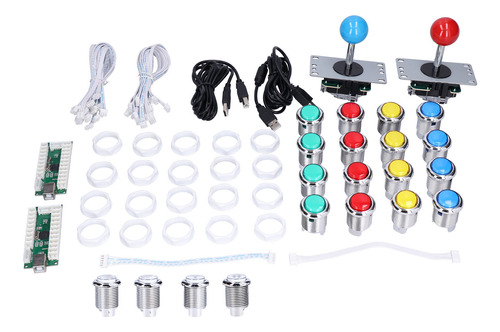 Kit De Bricolaje Arcade Para 2 Jugadores, 8 Vías, Joystick,