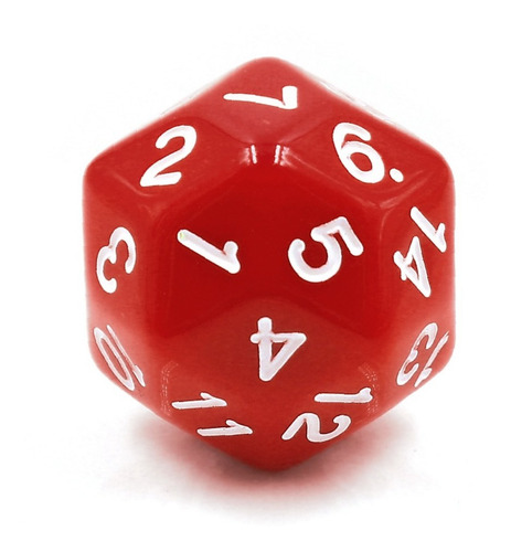 Dado De Rpg - D30 Red Opaque Dice - Trinta Lados - Rpg