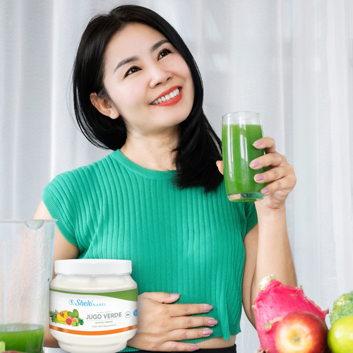 Jugo Verde Con Hierro + Fibra + Detox Sheló Nabel Sabor Frutas