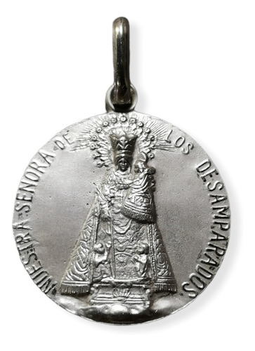 Medalla Plata 925 Virgen Desamparados #1214 (medallas Nava) 