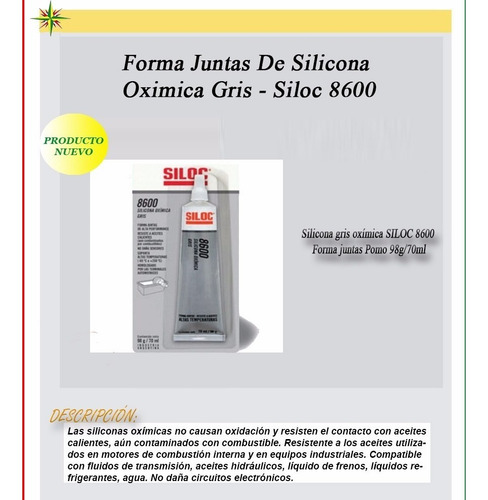 Imagen 2 de 4 de Siloc Forma Juntas Silicona Oximica 8600 98g. (cod.209)