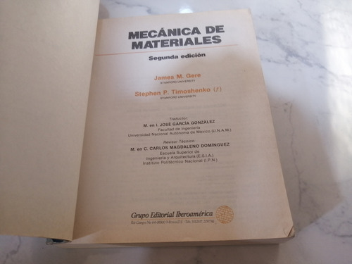 Libro. Mecánica De Materiales. Timoshenko. 2da Ed.