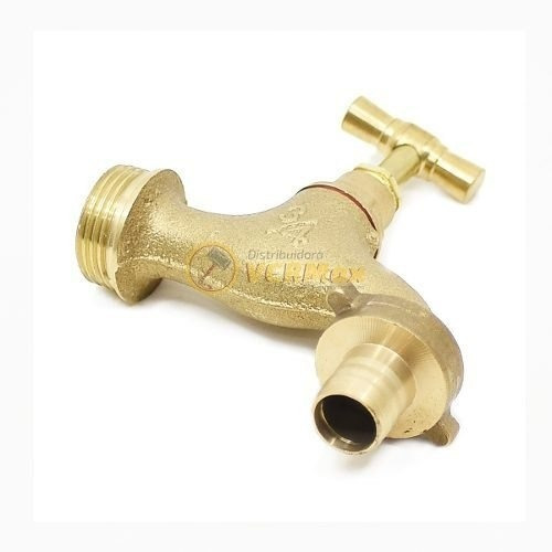 Imagen 6 de 10 de Canilla Para Manguera Y Riego Bronce 3/4 Pulgada