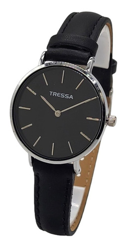 Reloj Tressa Mujer Malla Cuero Blanco Negro , Rose, Garantia Oficial