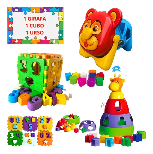 Brinquedo de Encaixe Infantil Para Bebê Progressivo Animais - Bambinno -  Brinquedos Educativos e Materiais Pedagógicos