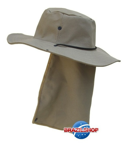 Imagem 1 de 4 de Chapéu Australiano Areia Do Deserto Protetor Nuca Kit 8 Peça