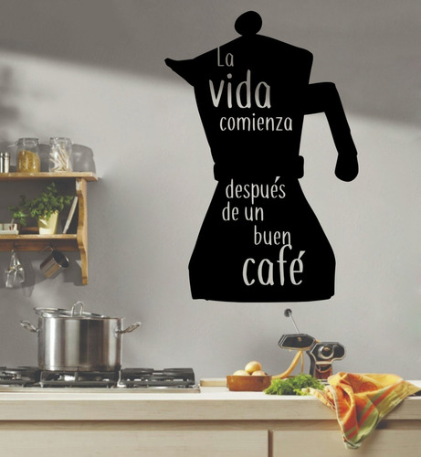 Vinilos Decorativos Cocina Comedor Letras Cafe La Vida ...