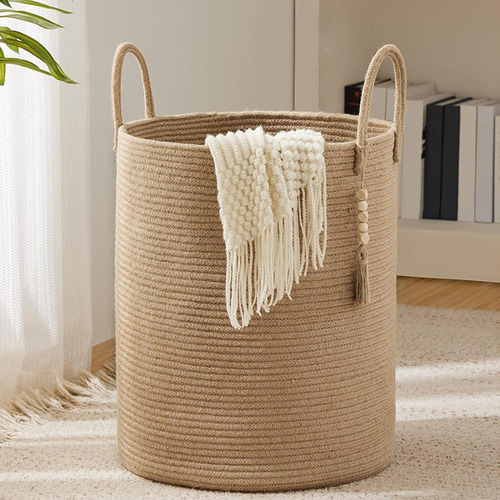 Cesta De Almacenamiento Para Organizar La Ropa, Cesta Tejida