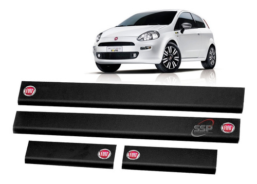  Cubre Zocalo P/ Fiat Punto Accesorio Laminados Negros