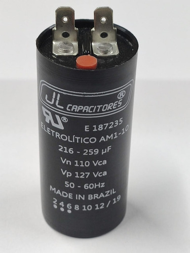 Capacitor Eletrolítico Mini 216 -259 Uf  110v Marca Jl