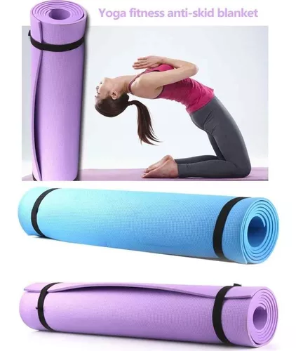 Esterilla de yoga antideslizante para fitness, yoga, pilates, fitness,  esterilla de yoga para yoga, pilates, fitness (color verde claro, tamaño:  0.591