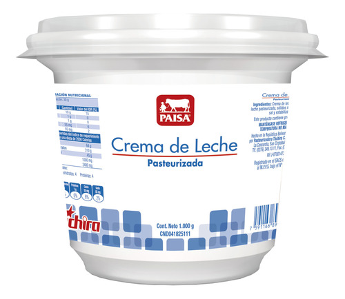 Crema De Leche Paisa (1 Kg) (caja De 4 Unids)