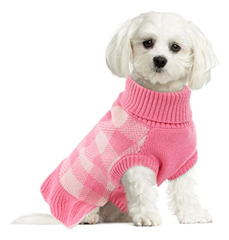 Lelepet Vestido De Suéter Para Perro, Jersey De Cuello Alto