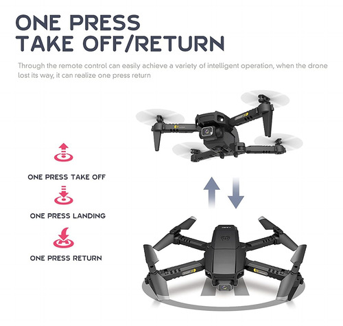 Dron Con Cámaras Hd Wifi Fpv Rc Plegable