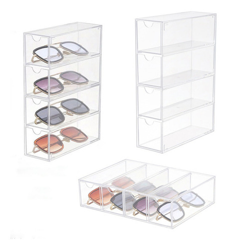 Caja De Almacenamiento Transparente De Cuatro Cajones De Acr