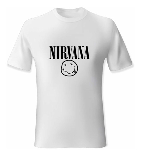 Camiseta Blanca Rock Nirvana