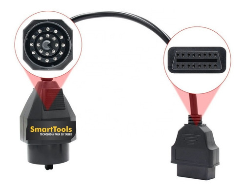 Imagen 3 de 4 de Adaptador Obd2 16 Pin A Bmw 20 Pin + Cuotas!