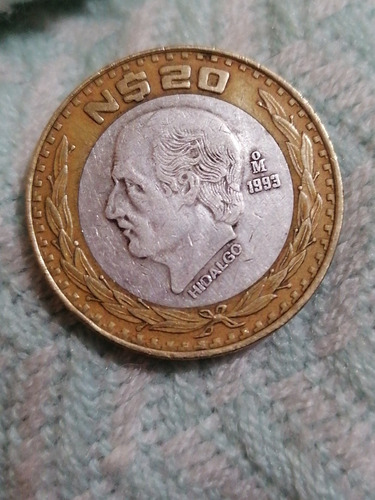 Moneda 20 Pesos Hidalgo 1993 