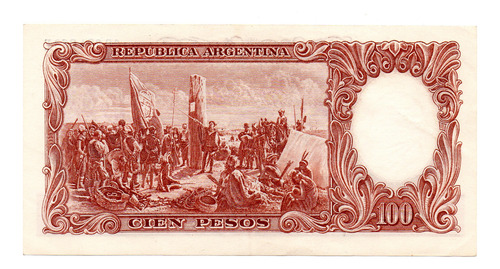 Billete 100 Pesos Nacional, Bottero 2073, Año 1966 Mb +