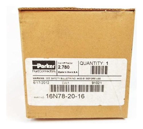 Terminal Encaixe Mangueira Hidráulica 90 Parker 16n78-20-16