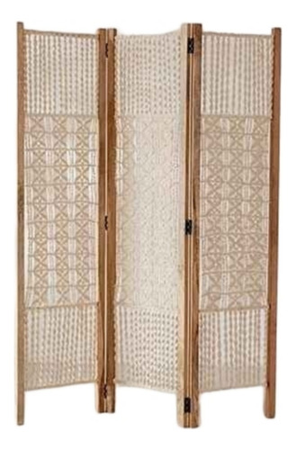 Biombo Em Macrame - Divisória De Ambiente - Decoração Boho