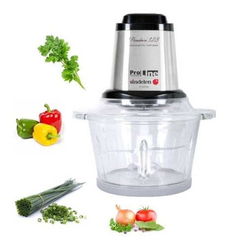 Picadora De Alimentos Multiuso P-123tvin Sindelen/ 1.8l/420w Color Transparente