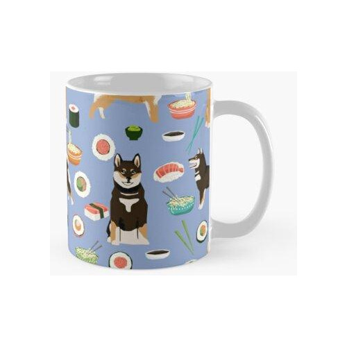 Taza Shiba Inu Fideos Pho Comida Lindo Perro Arte Sushi Perr