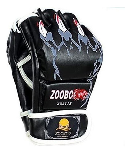 Guantes Zooboo Puñetazo, Medio Dedo Guantes De Boxeo Mma Mit