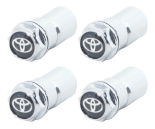 Imagem 4 de 9 de 1 Capa Válvula 414 Toyota Cromado Bico Antifurto Pneu Tampa