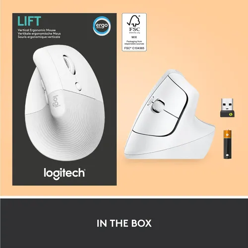 Mouse Ergonómico Vertical Logitech Lift, Bluetooth, Wireless
