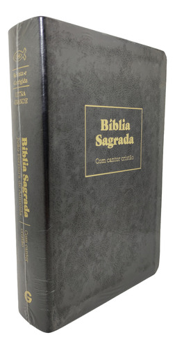 Bíblia Sagrada Arc | Letra Grande | Com Cantor Cristão | Índice Lateral | Capa Luxo Preta