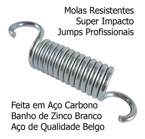Kit 6 Molas 8 Cm E 3 Ganchos Bigode Jump Profissional