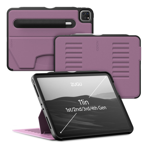 Funda Para iPad 10.2 Zugu 9a/8a/7a Gen Ultradelgado/berry Pu