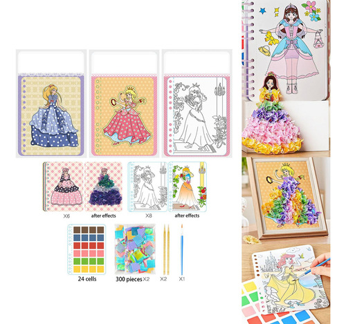 Adesivos De Pintura Faça Você Mesmo 3 Em 1 Princesa