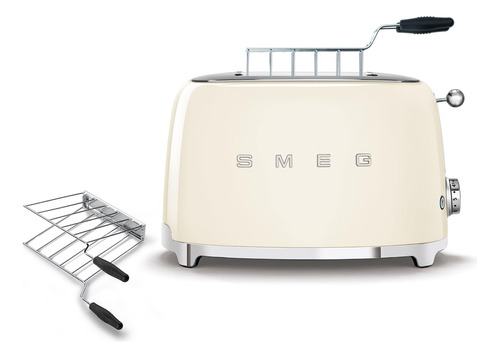 Smeg Combo De Tostadora Y Sandwich De 2 Rebanadas, Color Cre