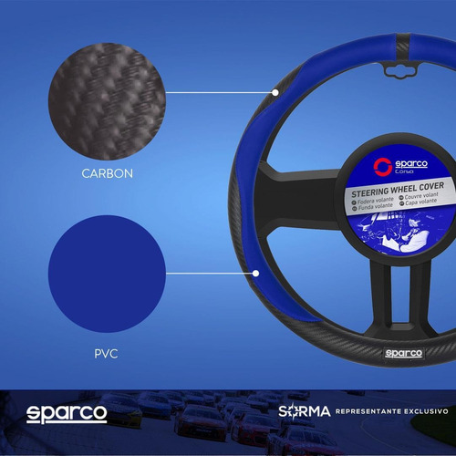 Imagen 5 de 10 de Funda Cubre Volante Sparco Pvc Universal