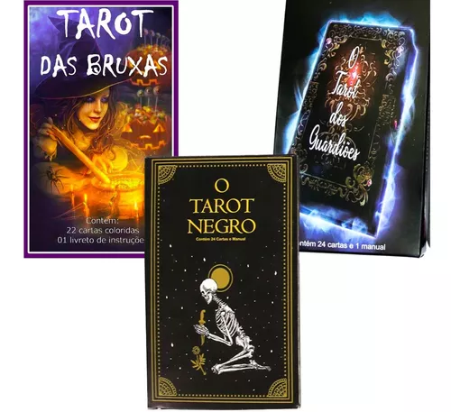 Baralho O Tarot Negro De Marselha Tarô 22 Cartas E Manual - Loja