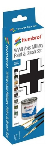Humbrol Enamel Paint And Brush Wwii Axis Military Colours